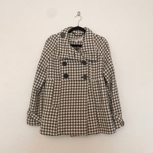 Steve Madden Houndstooth Swing Pea Coat
